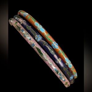 Set of Cloisonné Bracelets